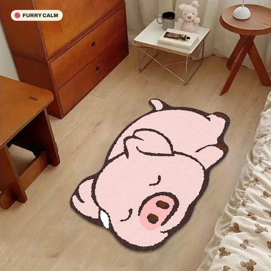 Pink Pig Plush Floor Mat, alternate view
