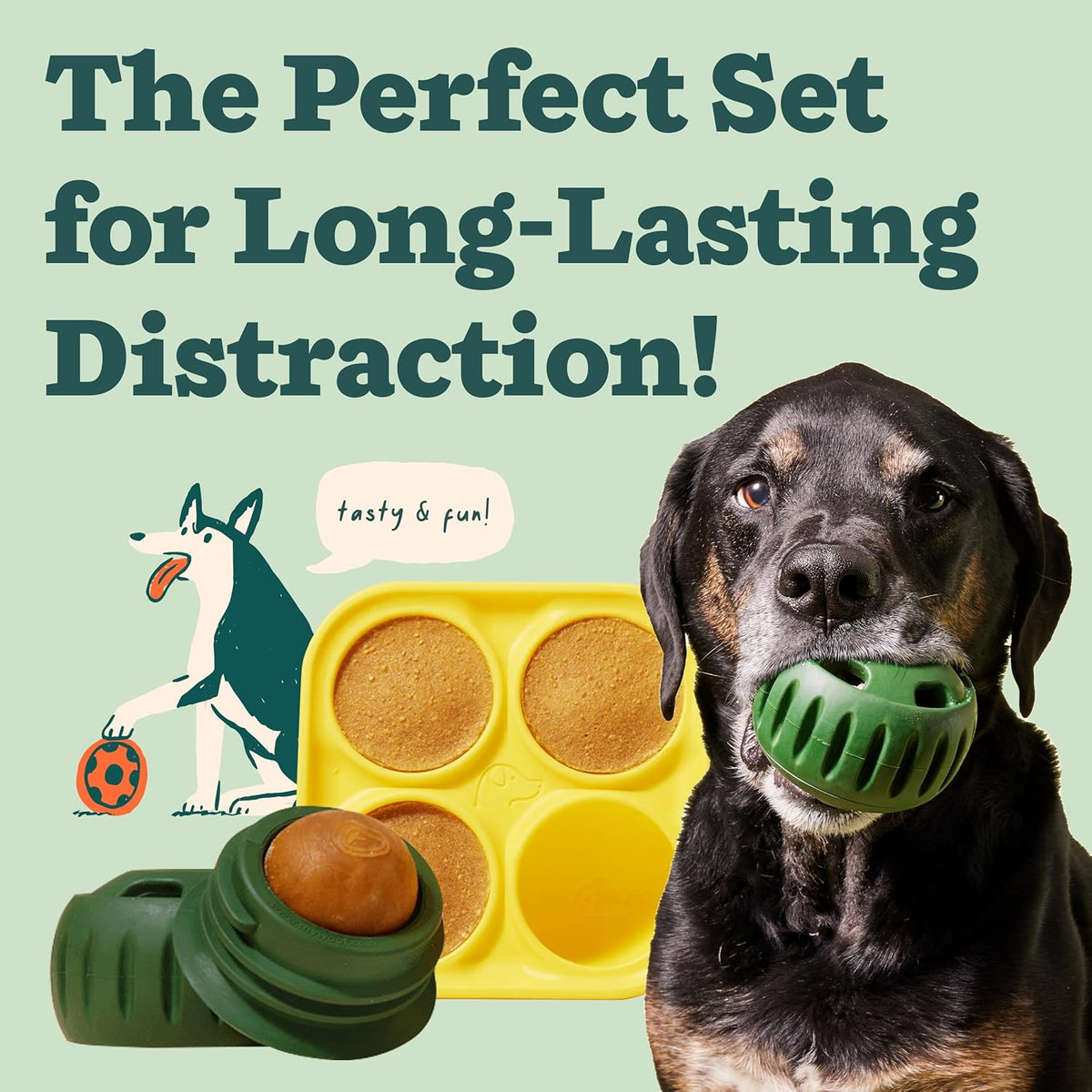 CalmChew Frozen Treat Ball and Tray Set