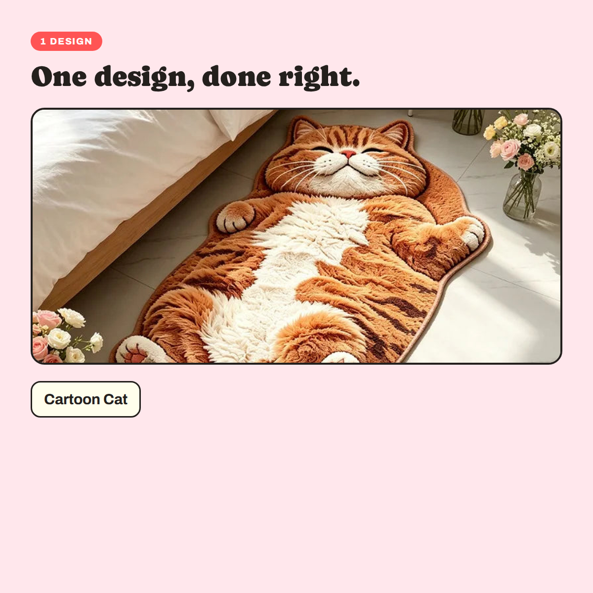 The designs available for the Cartoon Cat Plush Area Rug