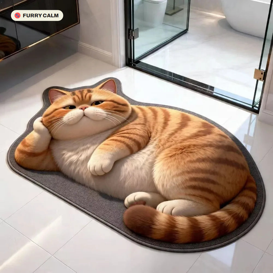 Sleeping Cat Absorbent Floor Mat, alternate view