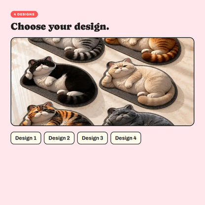 The designs available for the Sleeping Cat Absorbent Floor Mat