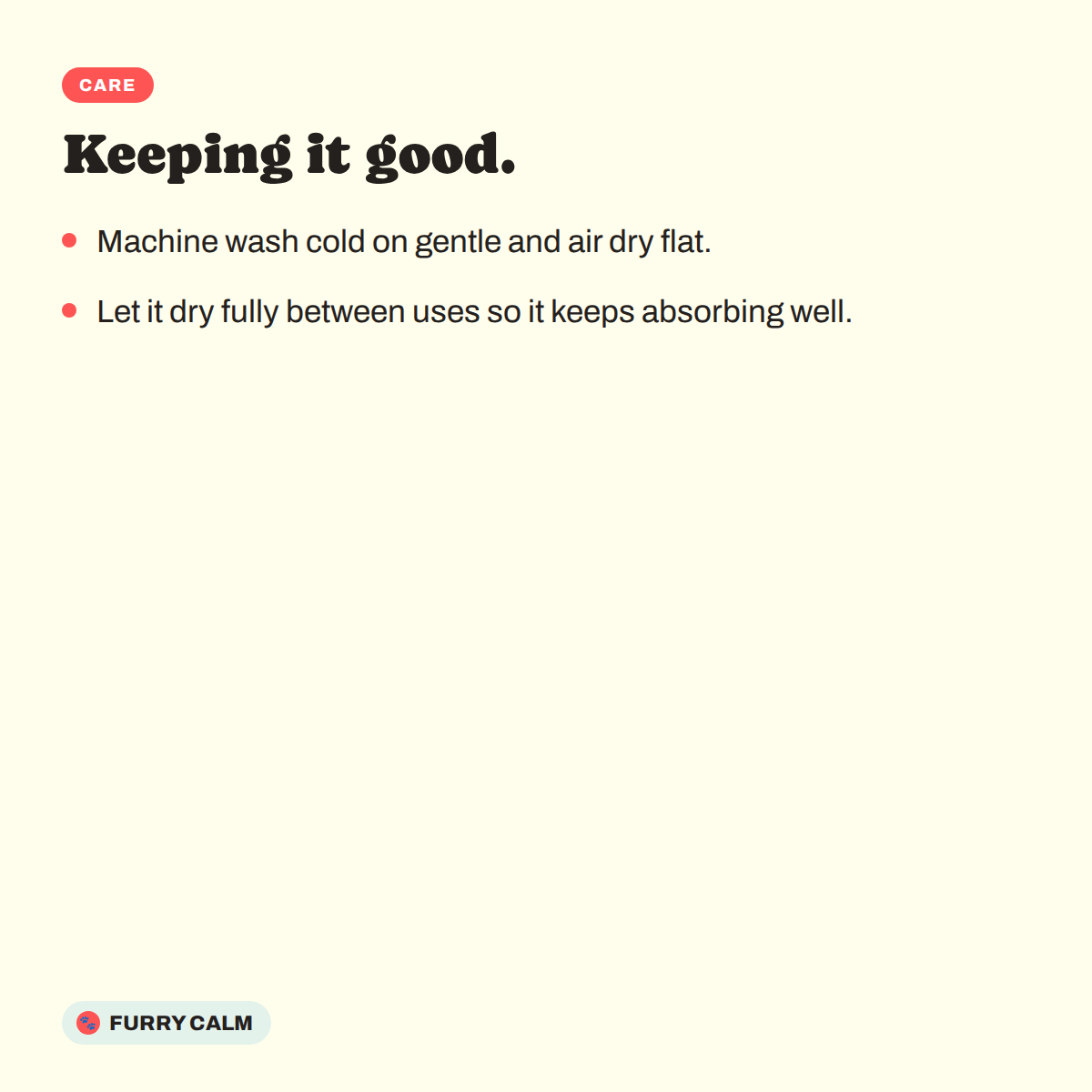 How to care for the Sleeping Cat Absorbent Floor Mat