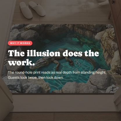 Why the 3D illusion works, seen from standing height