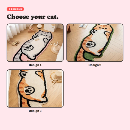 The designs available for the Long Cat Bedside Runner Rug