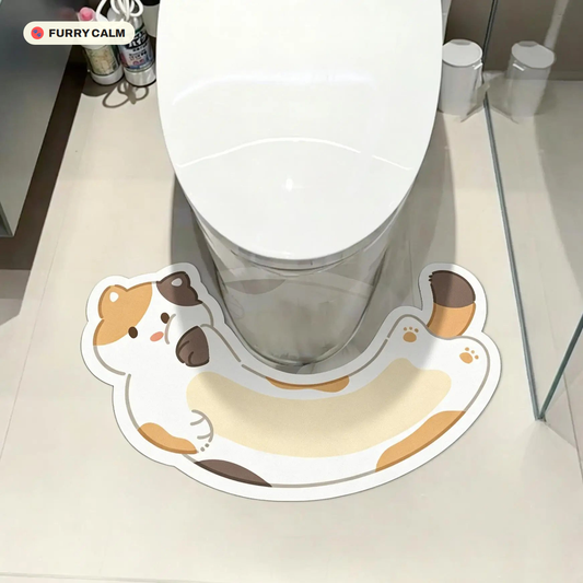 Kitty U-Shape Toilet Mat, alternate view