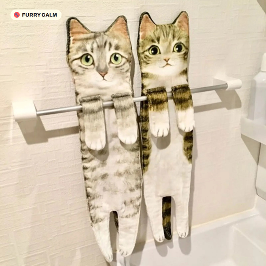 Hanging Cat Hand Towel, alternate view