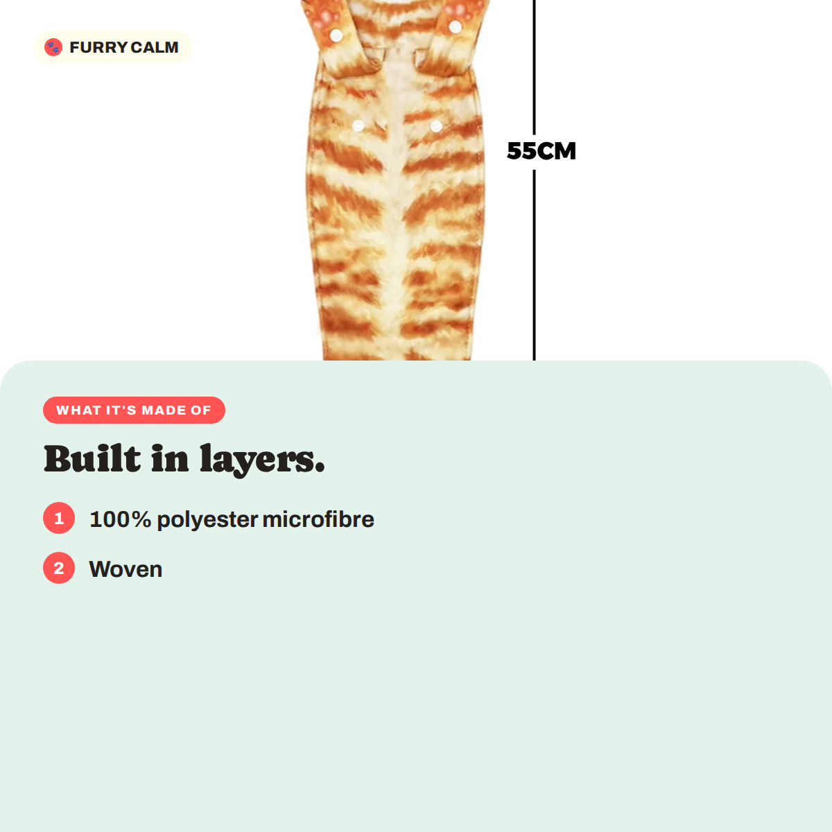 What the Hanging Cat Hand Towel is made of: 100% polyester microfibre, woven