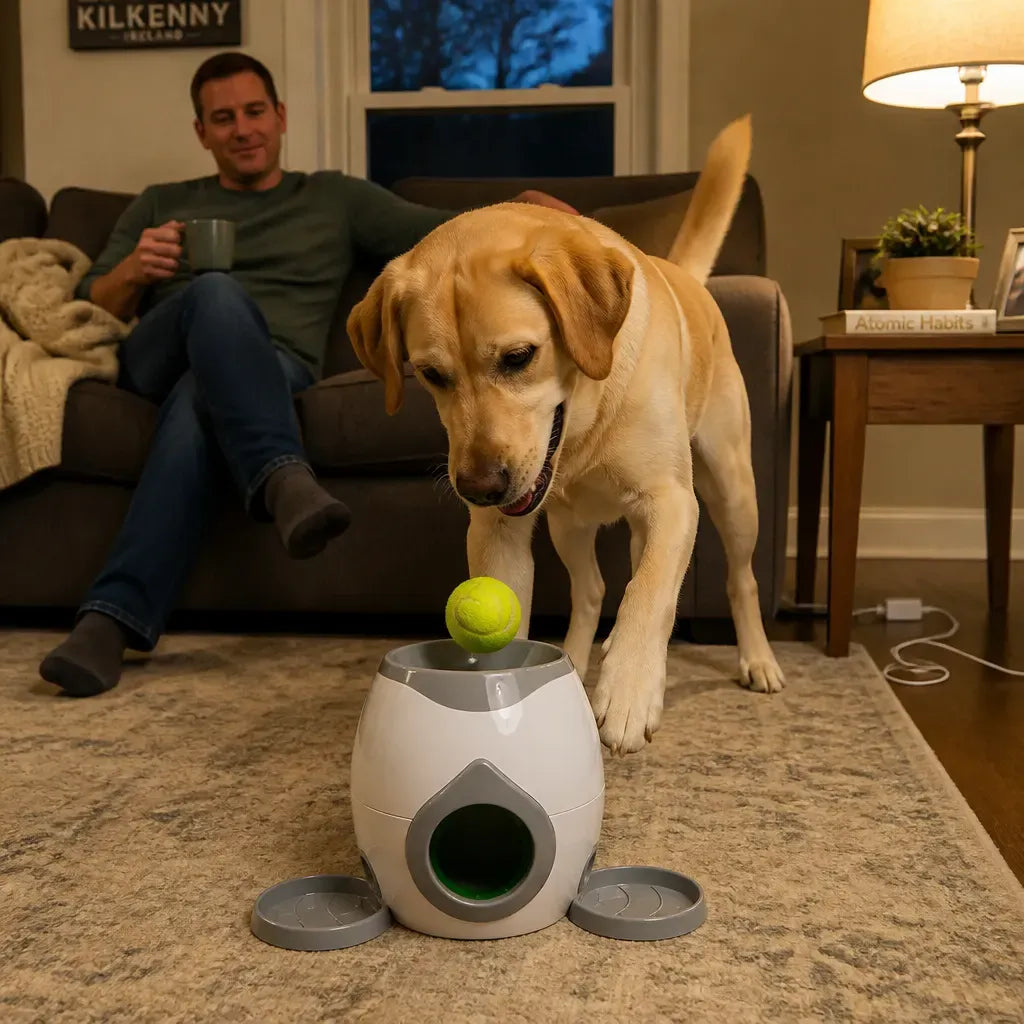 FetchBot Automatic Ball Launcher and Treat Dispenser