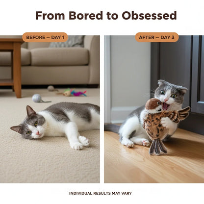 FlutterCatch Motion-Activated Bird Cat Toy