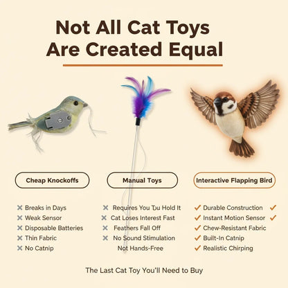FlutterCatch Motion-Activated Bird Cat Toy