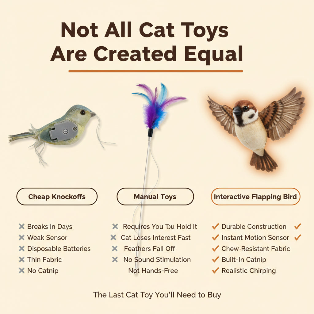 WingBeat Rechargeable Flapping Bird Cat Toy