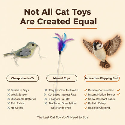 WingBeat Rechargeable Flapping Bird Cat Toy