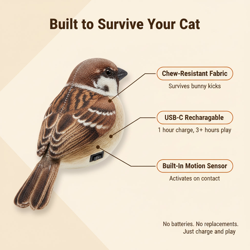 WingBeat Rechargeable Flapping Bird Cat Toy