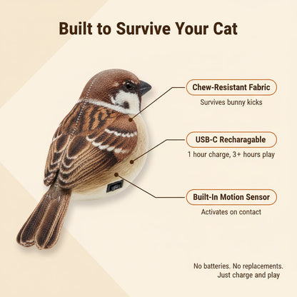 WingBeat Rechargeable Flapping Bird Cat Toy