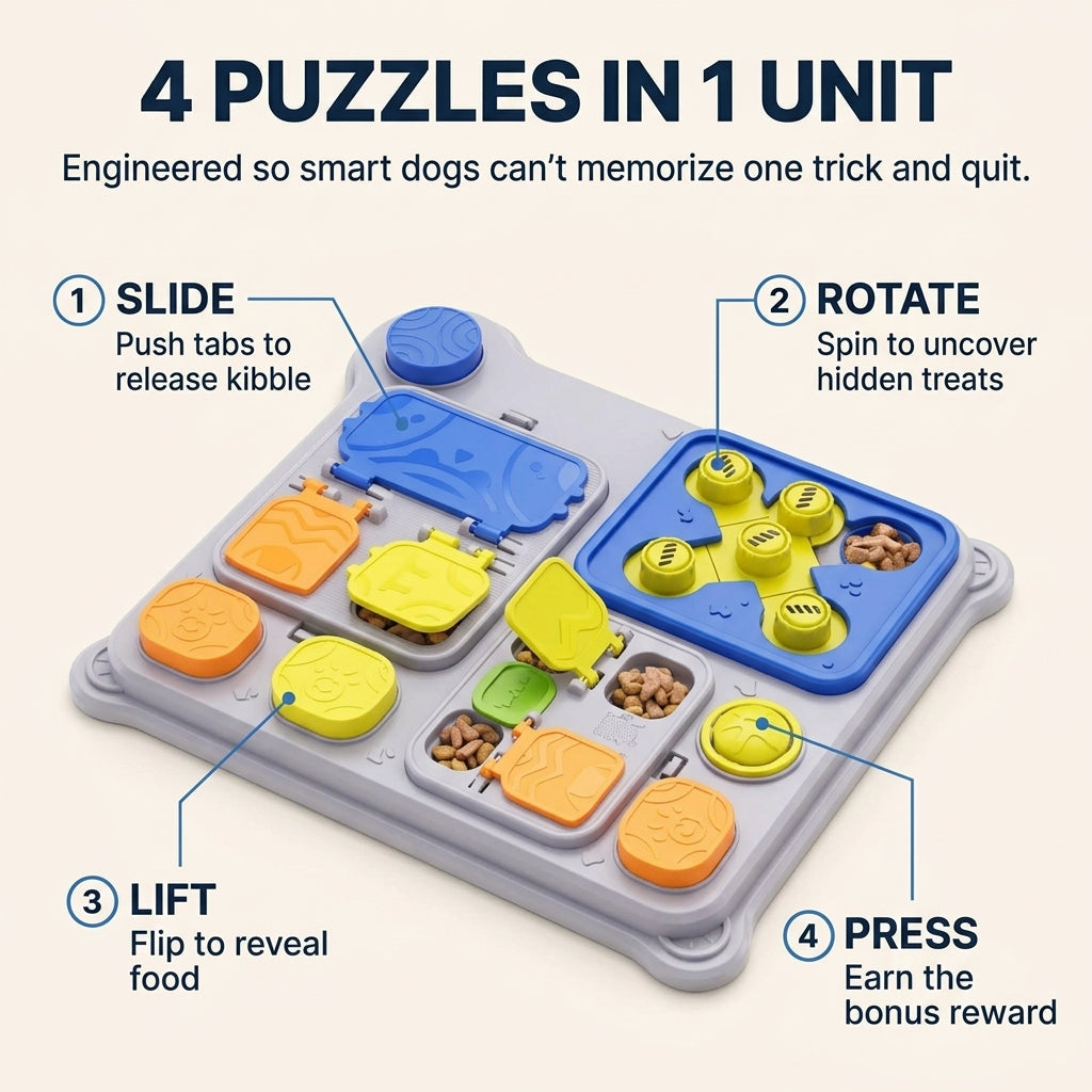 BrainBoard Sliding Treat Puzzle for Dogs