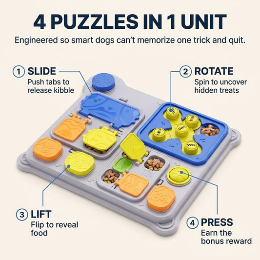 BrainBoard Sliding Treat Puzzle for Dogs
