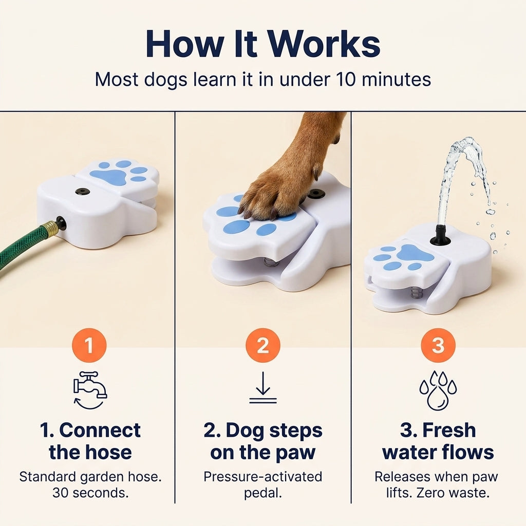 PawSpring Paw-Activated Dog Water Sprinkler