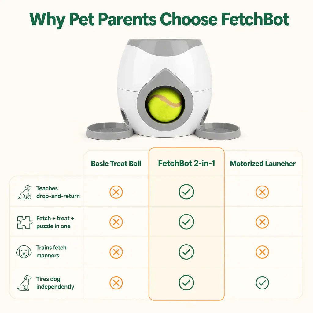 FetchBot Automatic Ball Launcher and Treat Dispenser