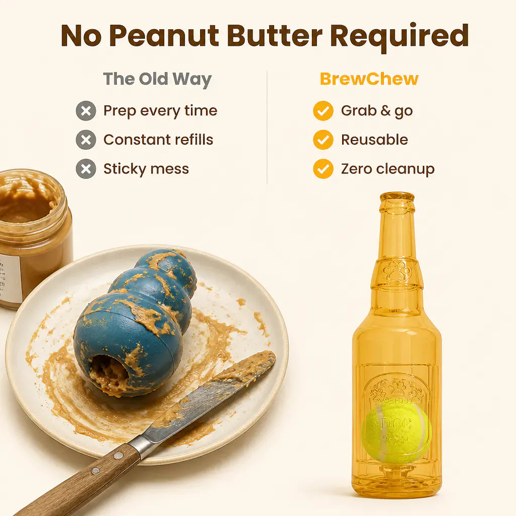 BrewChew Squeaky Beer Bottle Dog Toy