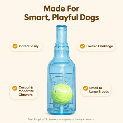 BrewChew Squeaky Beer Bottle Dog Toy