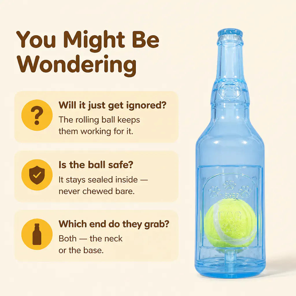 BrewChew Squeaky Beer Bottle Dog Toy