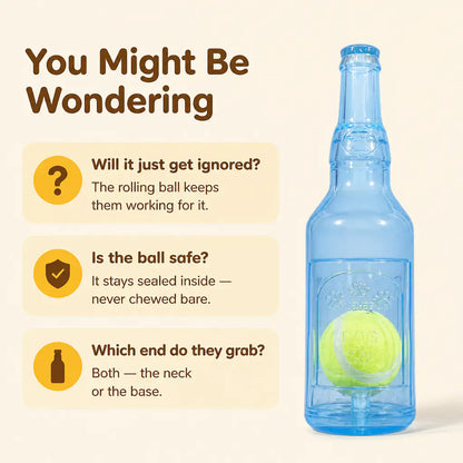 BrewChew Squeaky Beer Bottle Dog Toy