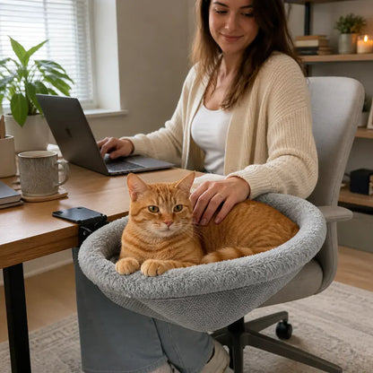 DeskNest Clamp-On Cat Hammock for Desks