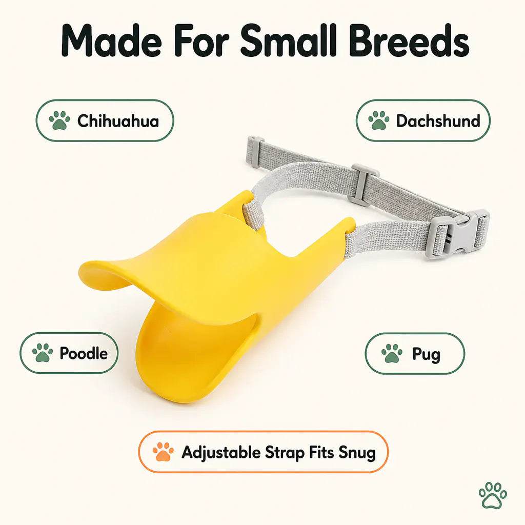 HushMuzzle Soft Silicone Duck-Bill Dog Muzzle