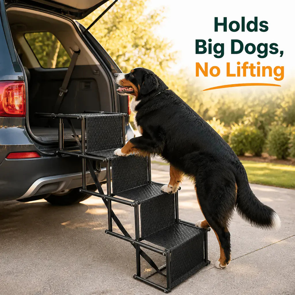 StepPaws 4-Step Folding Dog Car Stairs
