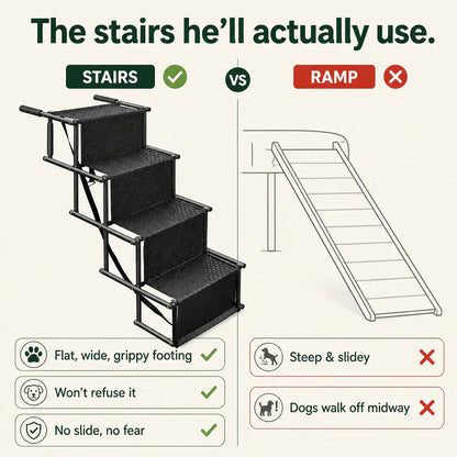 StepPaws 4-Step Folding Dog Car Stairs